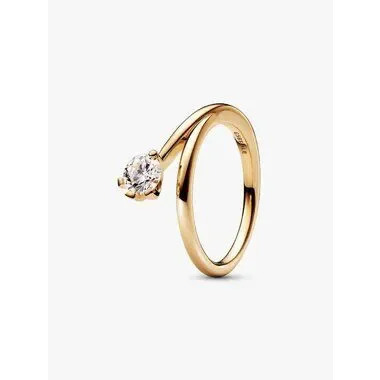 Pandora Final Sale - Nova 14k Gold Lab-Grown Diamond Asymmetric Ring